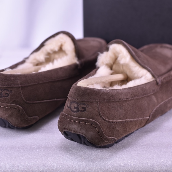 Men's UGG Ascot Espresso Moccasin Slippers - Picture 4 of 5